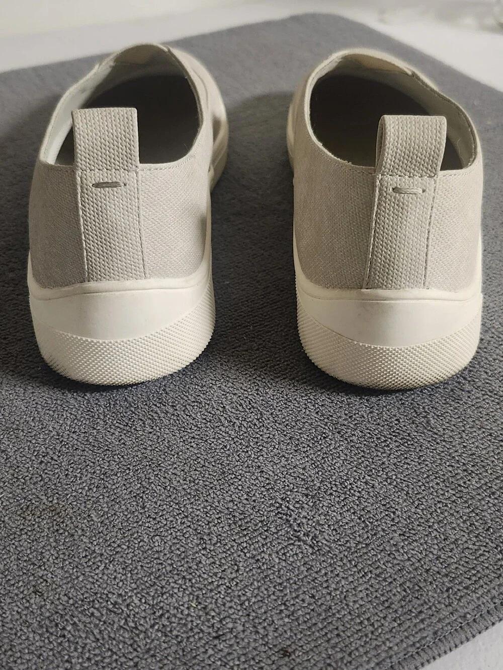 Womens Slip-On Canvas Sneakers in Light Beige